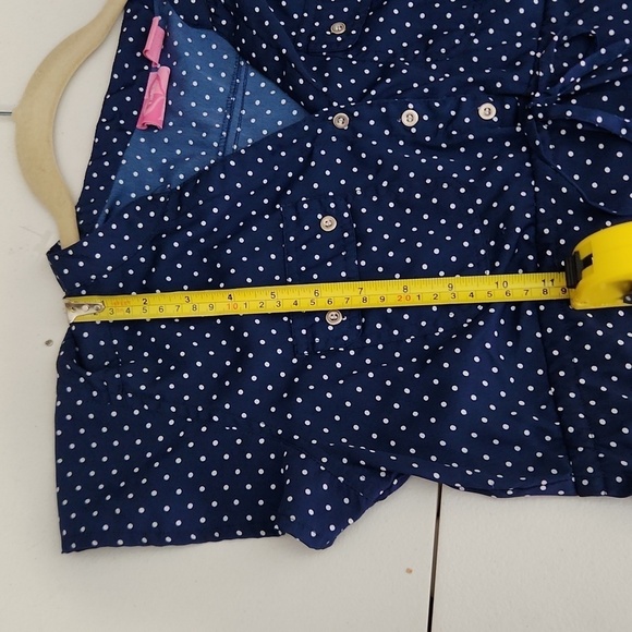 Times Womens DressMaternity Mize M Polka-dot Navy Blue Tie Waste - Picture 8 of 10